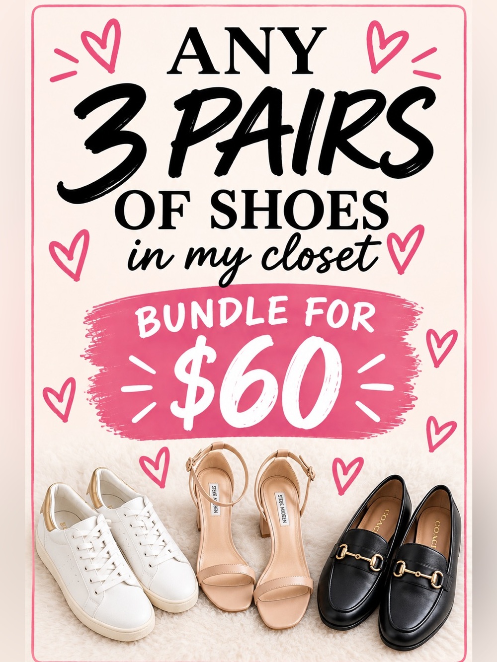 3 pairs of shoes -bundle